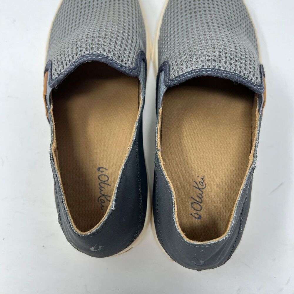 Olukai Pehuea Shoes Women’s 8.5 Blue Mesh Comfort Slip On Loafer Mule Sneakers - Picture 8 of 11